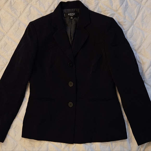 ๐ NWOT Classic Black Matching Suit Set Blazor And Pants ๐ - Picture 11 of 11